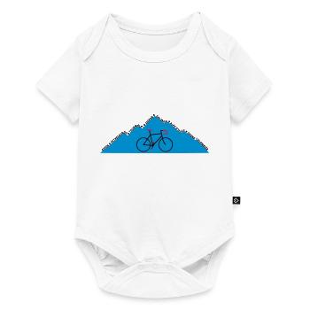 Cyclisme : Les Grands Cols - Body à manches courtes Premium Bébé - blanc - Devant