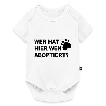 Wer hat hier wen adoptiert? - Baby Premium Kurzarmbody - Weiß - Vorne
