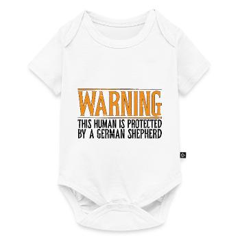 This Human Is Protected By A German Shepherd 7 - Baby Premium Kurzarmbody - Weiß - Vorne