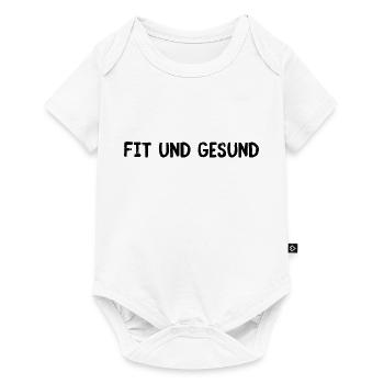 Fit und gesund - Baby Premium Kurzarmbody - Weiß - Vorne