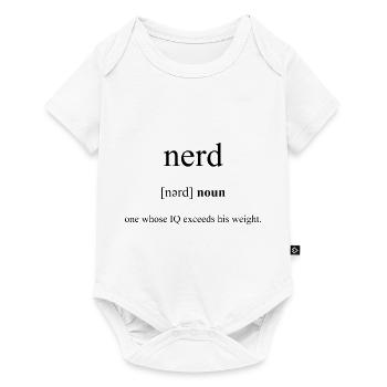 Nerd (Streber) Definition Dictionary - Baby Premium Kurzarmbody - Weiß - Vorne
