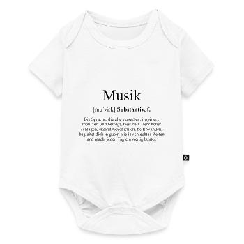Musik Definition Dictionary - Baby Premium Kurzarmbody - Weiß - Vorne