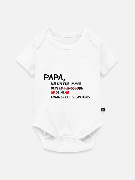Papa: Finanzielle Belastung - Geschenk - Baby Premium Kurzarmbody - Weiß