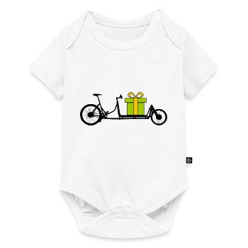 Roue de charge avec cadeau - Body à manches courtes Premium Bébé - blanc - Devant