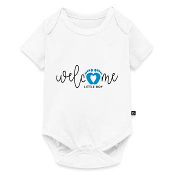 Baby boy is born. birth cards. - Baby Premium short-sleeve bodysuit - white - Front