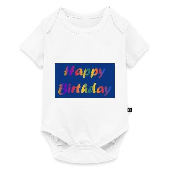 ALLES GUTE ZUM GEBURTSTAG. ALLES GUTE ZUM GEBURTSTAG. JAHRESTAG. - Baby Premium Kurzarmbody - Weiß - Vorne
