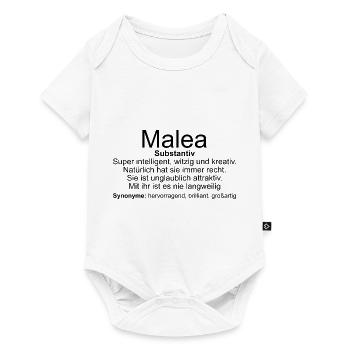 Name Definition Marlene - Baby Premium Kurzarmbody - Weiß - Vorne