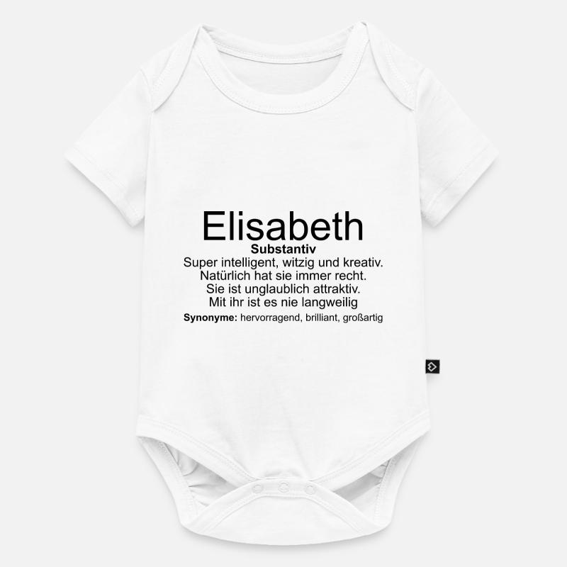 Name Definition Elisabeth - Baby Premium Kurzarmbody - Weiß