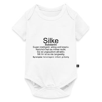 Name Definition Silke - Baby Premium Kurzarmbody - Weiß - Vorne