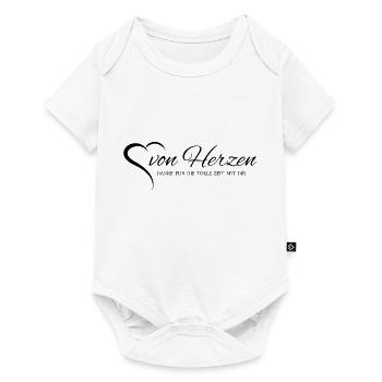 von Herzen Danke für die tolle Zeit mit dir - Baby Premium Kurzarmbody - Weiß - Vorne
