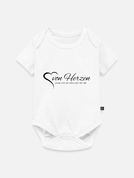 von Herzen Danke für die tolle Zeit mit dir - Baby Premium Kurzarmbody - Weiß