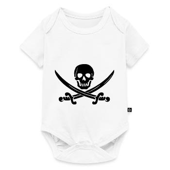 pirate ship boat pirate pirate ship ship skull1 - Baby Premium short-sleeve bodysuit - white - Front