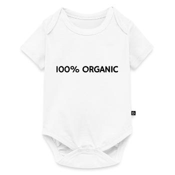 100% Organic - Baby Premium Kurzarmbody - Weiß - Vorne