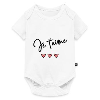 JE T'AIME. I LOVE YOU. AMOUR. LOVE. CŒUR. EVJF - Body à manches courtes Premium Bébé - blanc - Devant