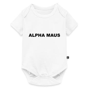 Alpha Maus - Baby Premium Kurzarmbody - Weiß - Vorne