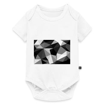 Polygon noir et blanc - Body à manches courtes Premium Bébé - blanc - Devant