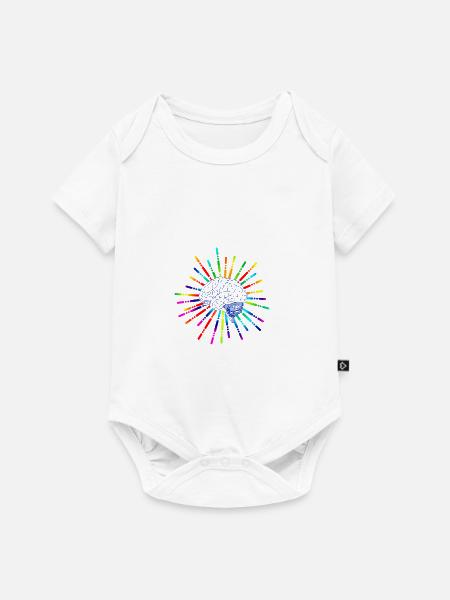 Gehirn Motiv - Baby Premium Kurzarmbody - Weiß