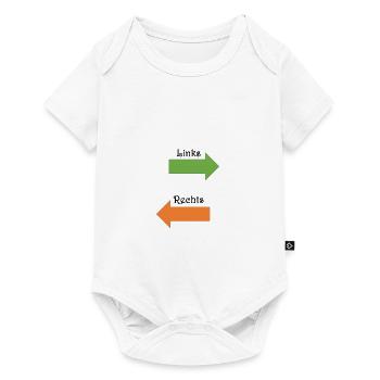 Left and right - Baby Premium short-sleeve bodysuit - white - Front