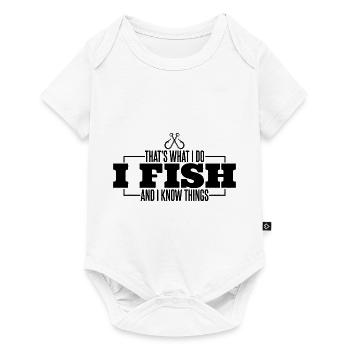 Fishing Fishing Fishing hoe Fishing Fish - Baby Premium short-sleeve bodysuit - white - Front