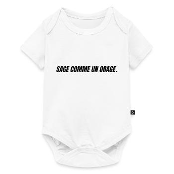 sage comme un orage - Body à manches courtes Premium Bébé - blanc - Devant