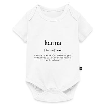 Karma Definition Dictionary - Baby Premium Kurzarmbody - Weiß - Vorne