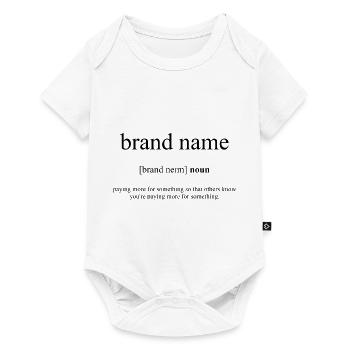 Brand Name | Markenname Definition Dictionary - Baby Premium Kurzarmbody - Weiß - Vorne