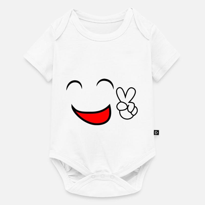 Smiley - Body à manches courtes Premium Bébé - blanc