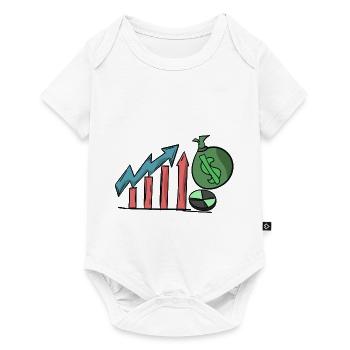 investissement d'investissement part l'idée de la croissance des prix - Body à manches courtes Premium Bébé - blanc - Devant
