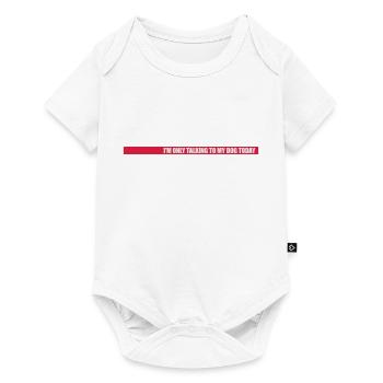 only talking to dog - Baby Premium short-sleeve bodysuit - white - Front