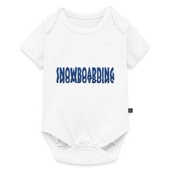 snowboarding - Baby Premium Kurzarmbody - Weiß - Vorne