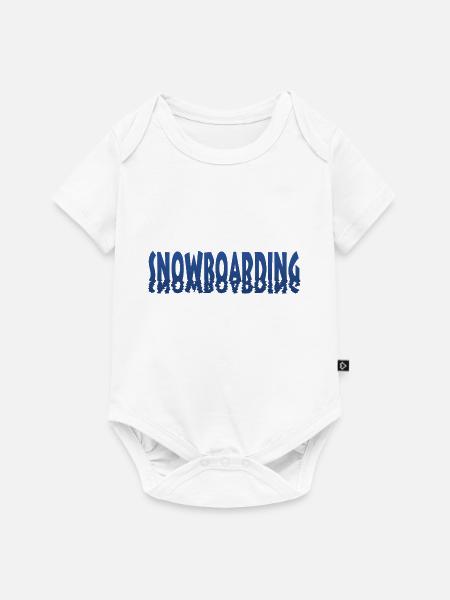 snowboarding - Baby Premium Kurzarmbody - Weiß
