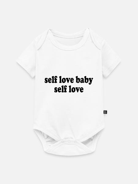 Self love baby self love - Baby Premium Kurzarmbody - Weiß