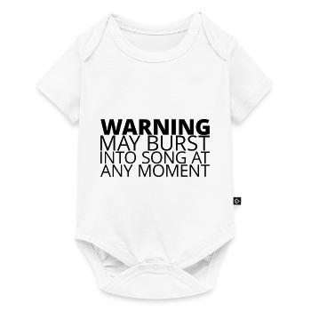 L’avertissement peut éclater en chanson à tout moment - Body à manches courtes Premium Bébé - blanc - Devant