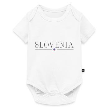 Slowenien Stil Design T-Shirt - Baby Premium Kurzarmbody - Weiß - Vorne