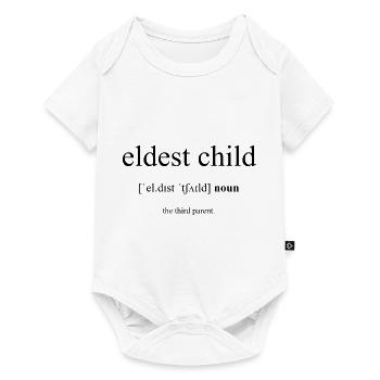 Eldest Child | Ältestes Kind Definition Dictionary - Baby Premium Kurzarmbody - Weiß - Vorne