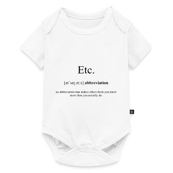 Etc. (Et Cetera) Definition Dictionary - Baby Premium Kurzarmbody - Weiß - Vorne