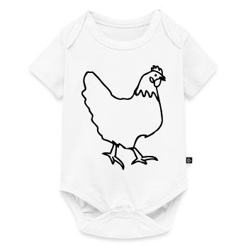 Poule poule Hüner - Body à manches courtes Premium Bébé - blanc - Devant