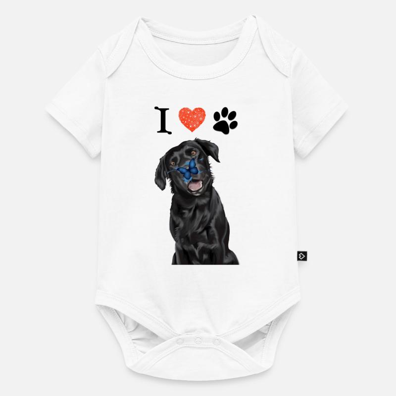 J'aime mon Labrador - Body à manches courtes Premium Bébé - blanc