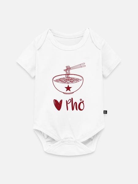 Liebe Pho - Baby Premium Kurzarmbody - Weiß