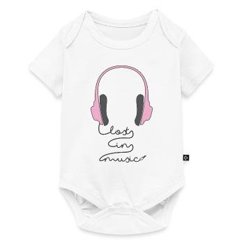 Lost in Musique - Musique - Cadeau - Chanteur - Son - Body à manches courtes Premium Bébé - blanc - Devant
