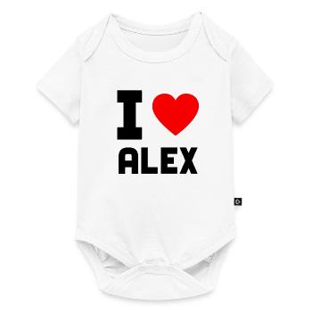 I Love Alex Geschenk Stadt Heimat Idee - Baby Premium Kurzarmbody - Weiß - Vorne