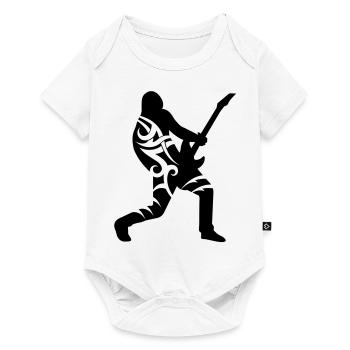 Guitar player tribal eu - Baby Premium short-sleeve bodysuit - white - Front