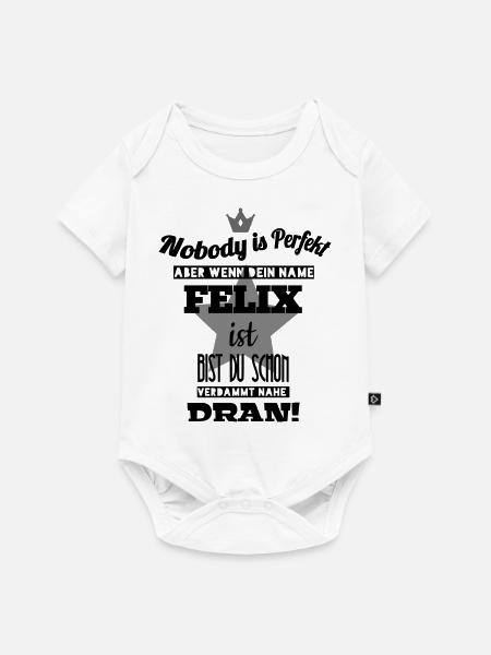 Felix Männername Vorname geschenk coole sprüche - Baby Premium Kurzarmbody - Weiß