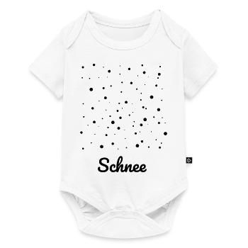 Neige, Hiver, Noël, flocons de neige, idée - Body à manches courtes Premium Bébé - blanc - Devant