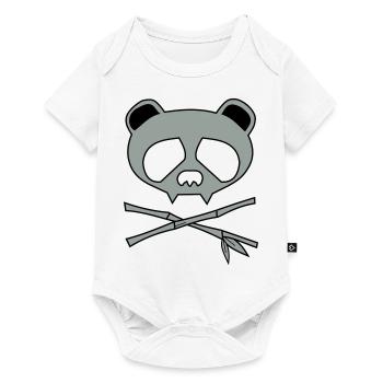 panda skull - Body à manches courtes Premium Bébé - blanc - Devant