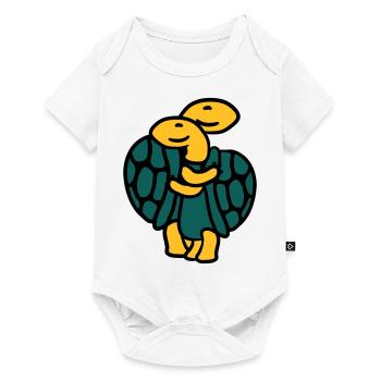 Sweet Cute Tortoise Couple - Baby Premium short-sleeve bodysuit - white - Front