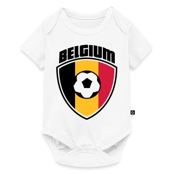 Belgien - Baby Premium Kurzarmbody - Weiß - Vorne