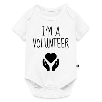Bénévole / Humanitaire / Solidaire / Aide - Body à manches courtes Premium Bébé - blanc - Devant