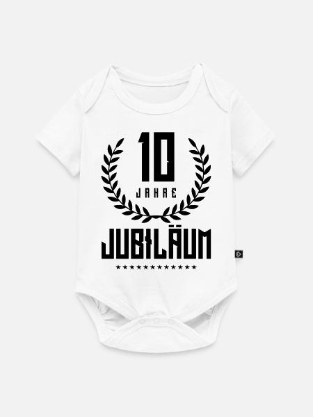 10 jahre jubilaeum kranz - Baby Premium Kurzarmbody - Weiß