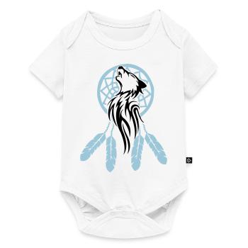 wolf_traumfaenger_002 - Baby Premium Kurzarmbody - Weiß - Vorne